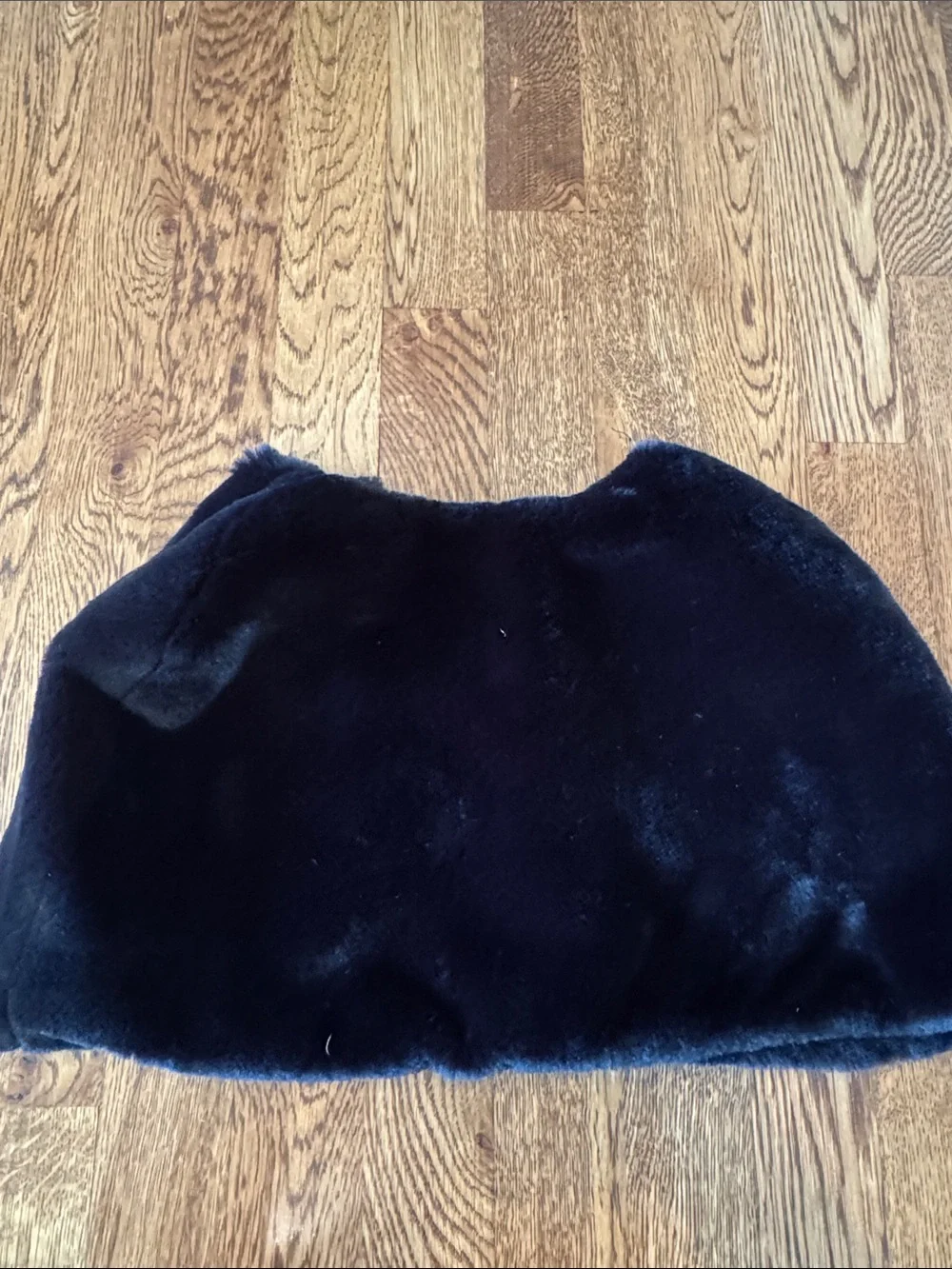 The Children's Place Black Faux Fur Bolero with Satin Bow Size Small